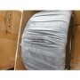 GRADE A3 - Dark Grey Round Velvet Ottoman Coffee Table - Clio
