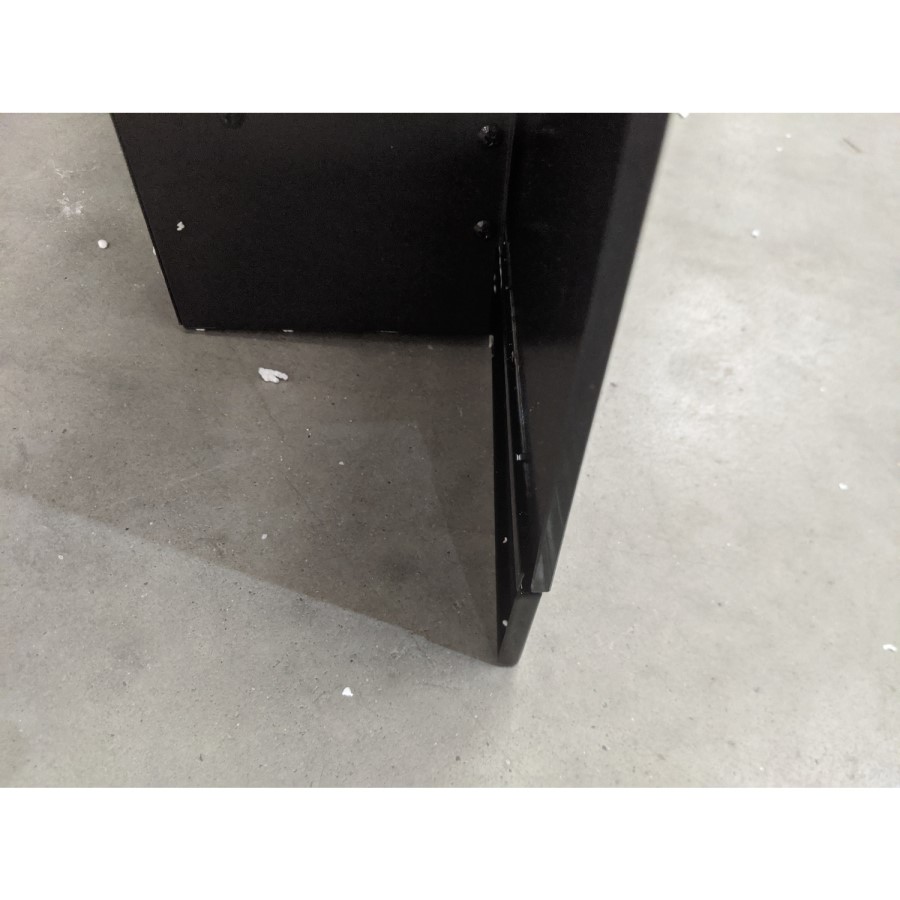 GRADE A2 - Black Wall Mounted or Recessed Electric Fire with Log and Crystal Fuel Bed - Amberglo