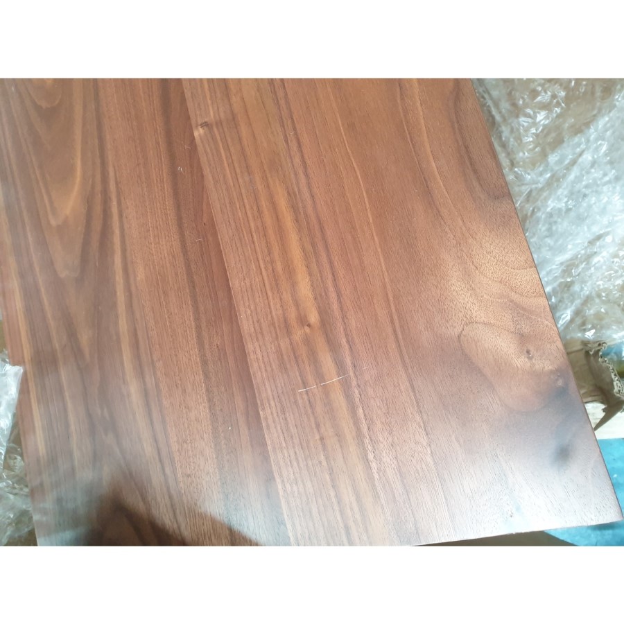 GRADE A2 - Walnut Sideboard with Drawers & Sliding Doors - Briana 