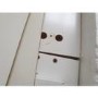 GRADE A2 - White High Gloss Tall Chest of Drawers with a Gold Trim - Isabella