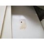 GRADE A2 - White High Gloss Tall Chest of Drawers with a Gold Trim - Isabella