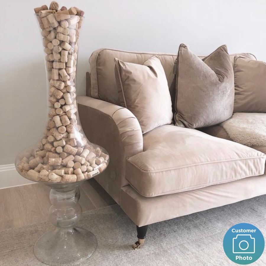 GRADE A2 - Payton Beige Velvet 2 Seater Sofa