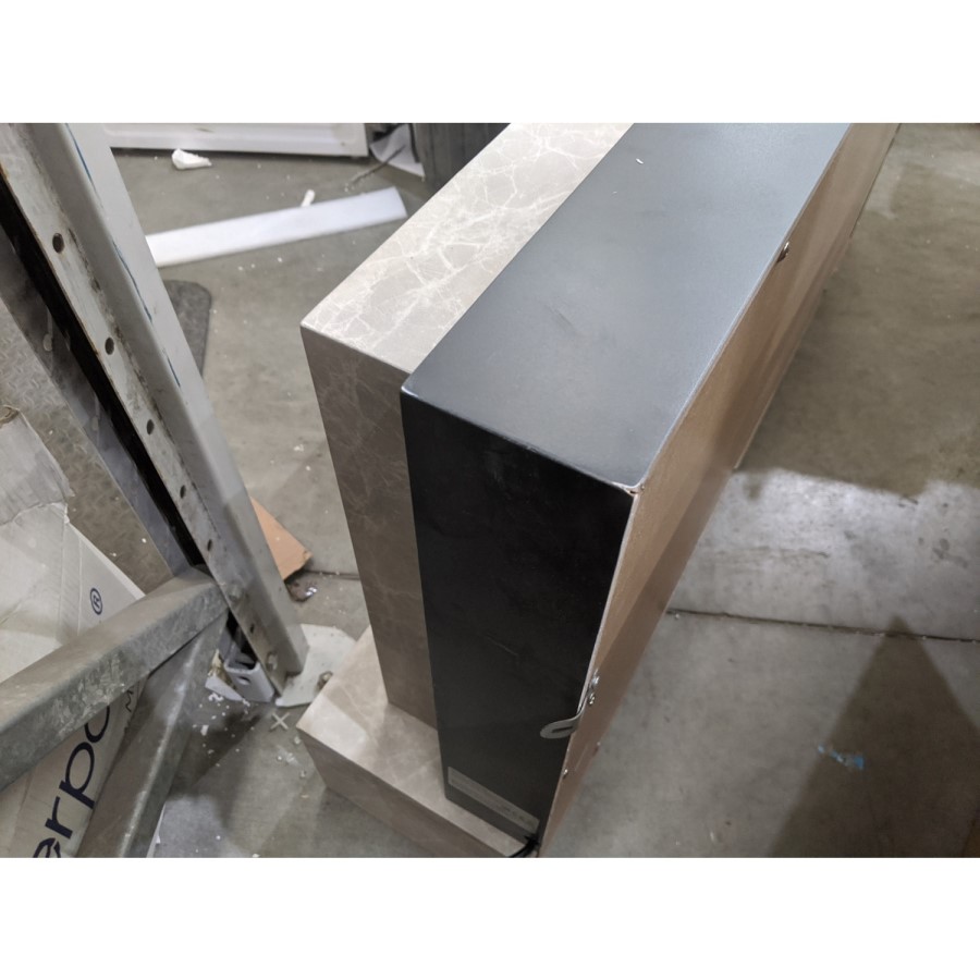 GRADE A2 - Grey Concrete Effect Freestanding Alexa Electric Fireplace - Amberglo