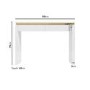 GRADE A1 - Isabella White Gloss 2 Drawer Dressing Table with Gold Trim
