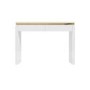 GRADE A1 - Isabella White Gloss 2 Drawer Dressing Table with Gold Trim