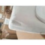 GRADE A2 - Light Grey Velvet Dressing Table Chair with Pleated Detail - Zelena