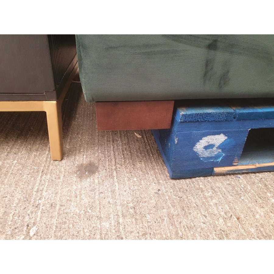 GRADE A2 - Dark Green Velvet 2 Seater Pull Out Sofa Bed - Payton