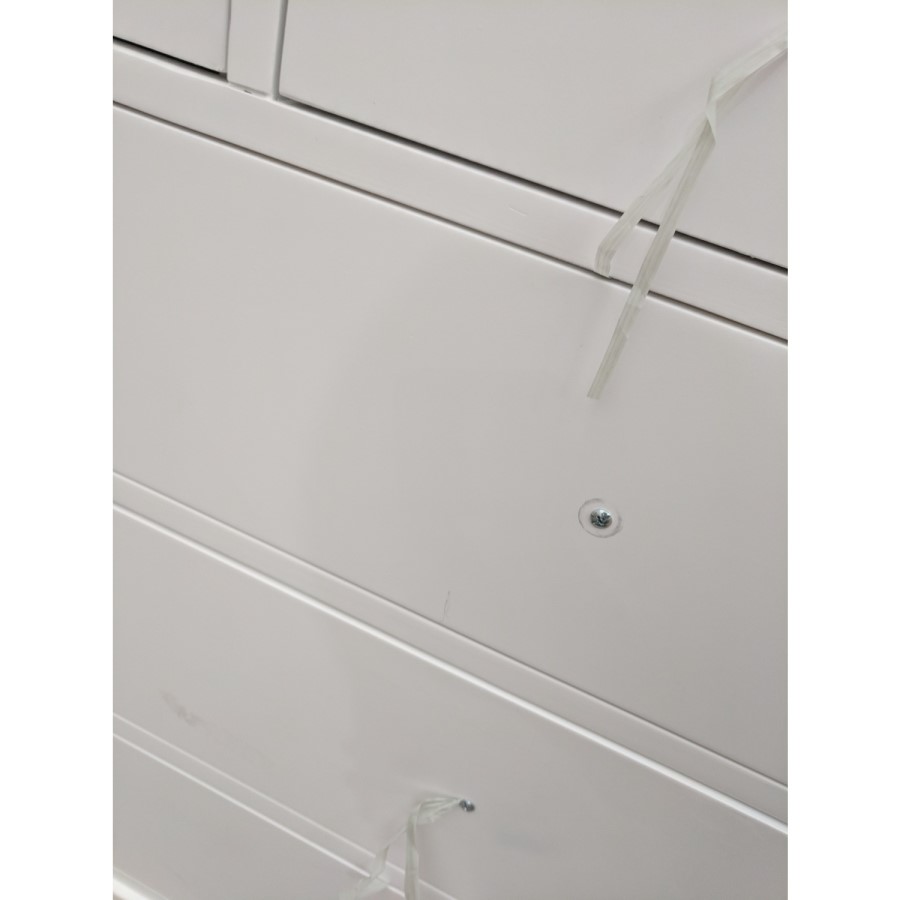 GRADE A2 - White 3 + 2 Drawer Chest of Drawers - Olivia