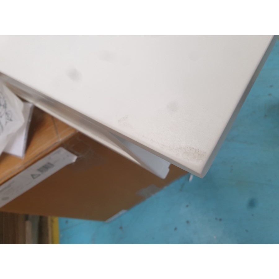 GRADE A2 - Narrow Console Table with Drawers in White - Elms