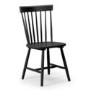 GRADE A1 - Julian Bowen Pair of Black Dining Chairs with Spindle Back - Torino