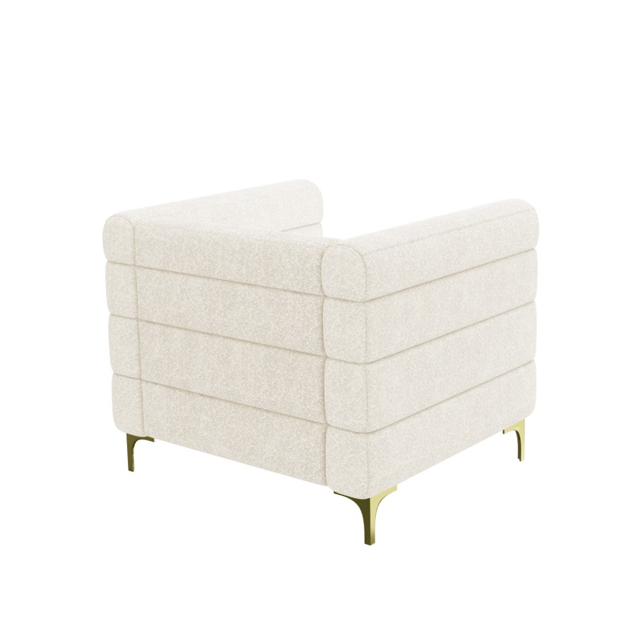 GRADE A2 - Cream Boucle Armchair - Astrid