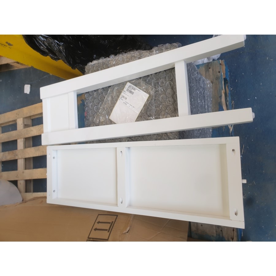 GRADE A2 - Narrow Console Table with Drawers in White - Elms