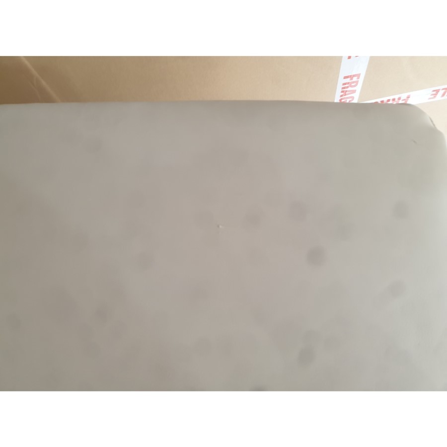 GRADE A2 - Scandi Beige Faux Leather 3 Seater Sofa - Lorelei