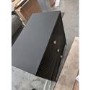 GRADE A2 - Dark Grey Art Deco Chest of 3 Drawers with Legs - Maya