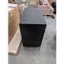 GRADE A2 - Dark Grey Art Deco Chest of 3 Drawers with Legs - Maya