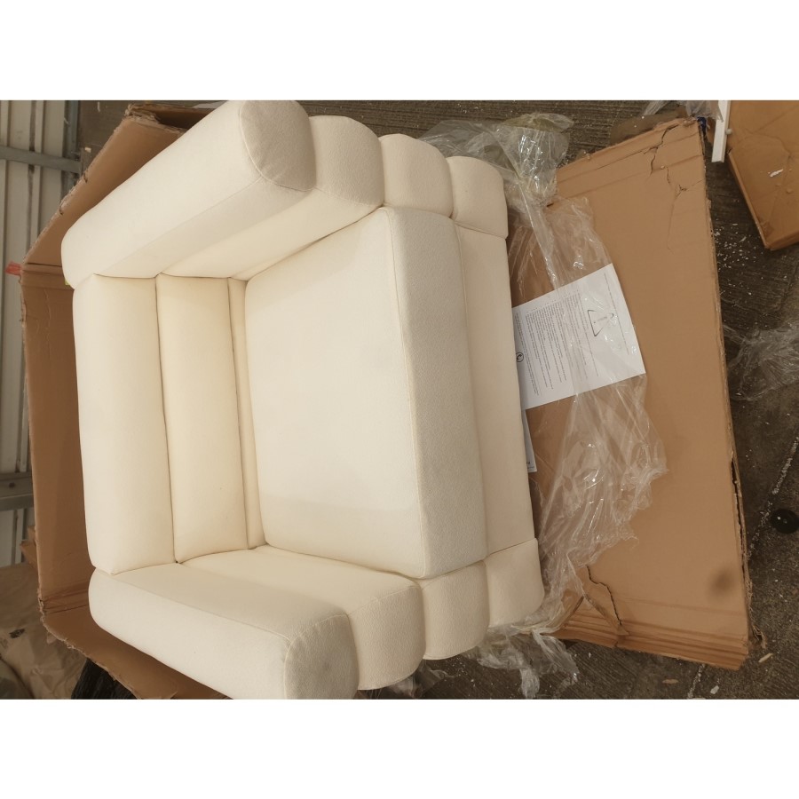 GRADE A2 - Cream Boucle Armchair - Astrid