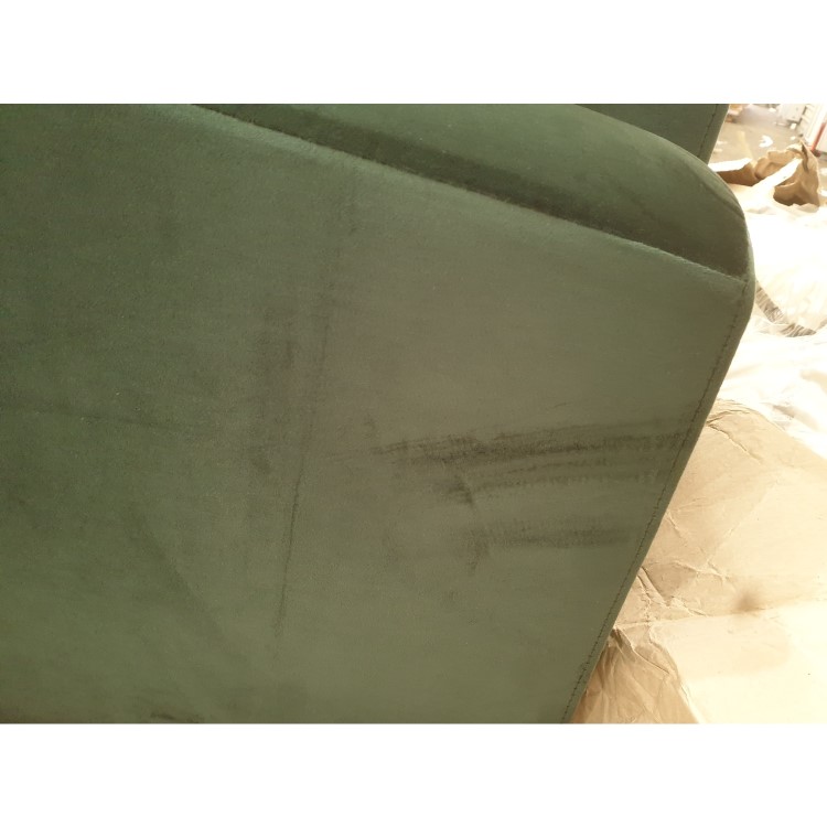 GRADE A2 - Dark Green Velvet Loveseat - Payton