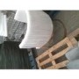 GRADE A2 - Off White Velvet Dressing Table Chair with Pleated Detail - Zelena