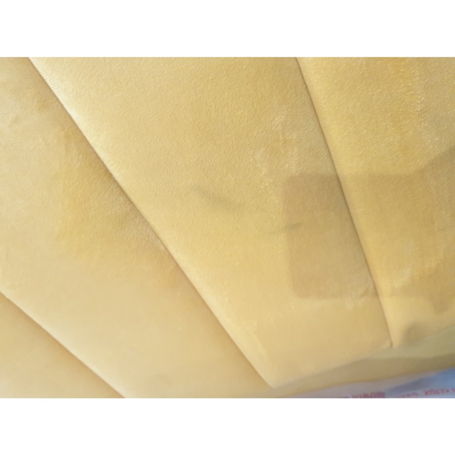 GRADE A2 - Cushioned Ottoman End-of-Bed Storage Bench Upholstered in Yellow Velvet - Safina