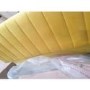 GRADE A2 - Cushioned Ottoman End-of-Bed Storage Bench Upholstered in Yellow Velvet - Safina