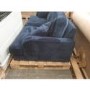 GRADE A2 - Dark Navy Blue Velvet 3 Seater Sofa - Payton