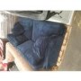 GRADE A2 - Dark Navy Blue Velvet 3 Seater Sofa - Payton