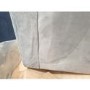 GRADE A2 - Grey 3 Seater L Shaped Sofa in Velvet - Left Hand Facing - Idris