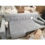 GRADE A2 - Grey 3 Seater L Shaped Sofa in Velvet - Left Hand Facing - Idris