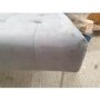 GRADE A2 - Grey Velvet Dining Bench with Chrome Legs - Jade Boutique 