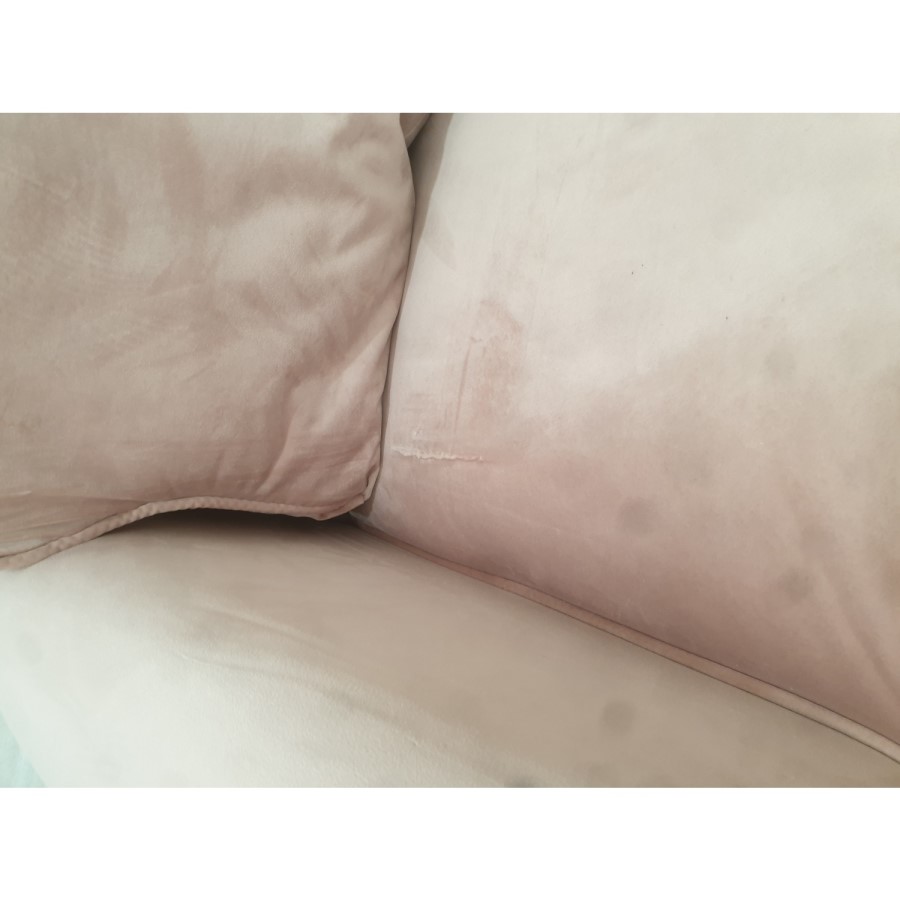 GRADE A2 - Velvet Armchair in Blush Pink - Payton
