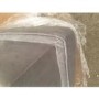 GRADE A2 - Silver Grey Velvet Footstool - Idris