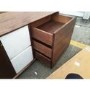 GRADE A2 - Walnut Sideboard with Drawers & Sliding Doors - Briana 