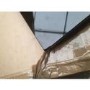 GRADE A2 - Navy Velvet Ottoman Coffee Table with Glass Top - Clio