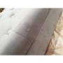 GRADE A2 - Safina Ottoman Storage Bench in Grey Velvet with Bolster Cushions