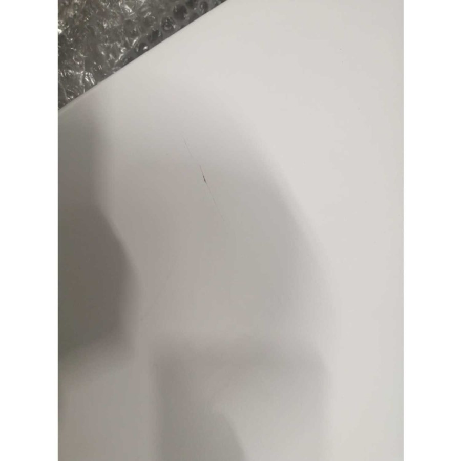GRADE A2 - White 2 Drawer Bedside Table - Georgia