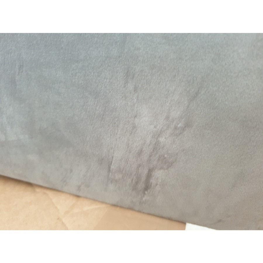 GRADE A2 - Silver Grey Velvet Armchair - Payton