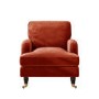Burnt Orange Velvet Armchair - Payton