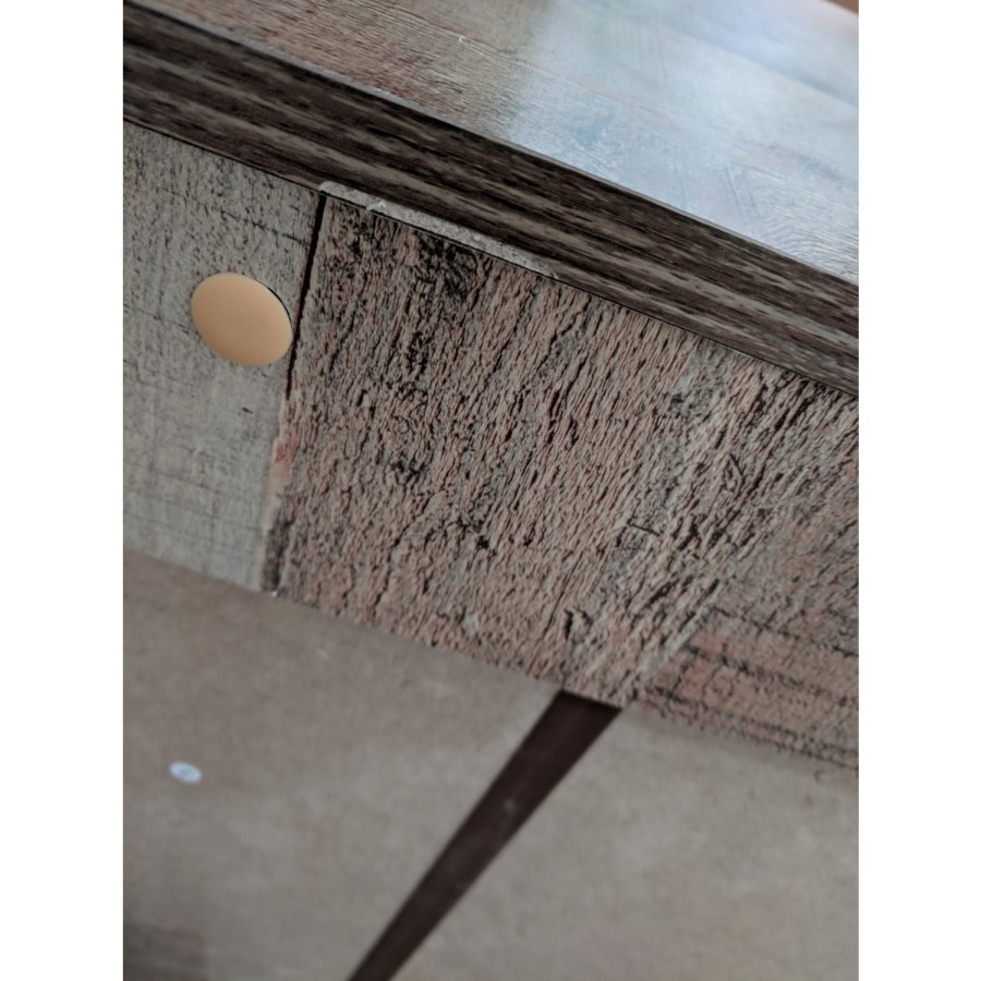 GRADE A2 - LPD 3 Drawer Chest of Drawers in Distressed Oak Effect - Industrial Style