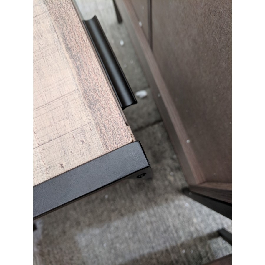 GRADE A2 - LPD 3 Drawer Chest of Drawers in Distressed Oak Effect - Industrial Style