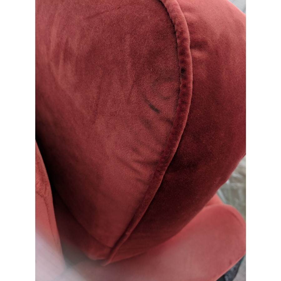 GRADE A2 - Burnt Orange Velvet Armchair - Payton