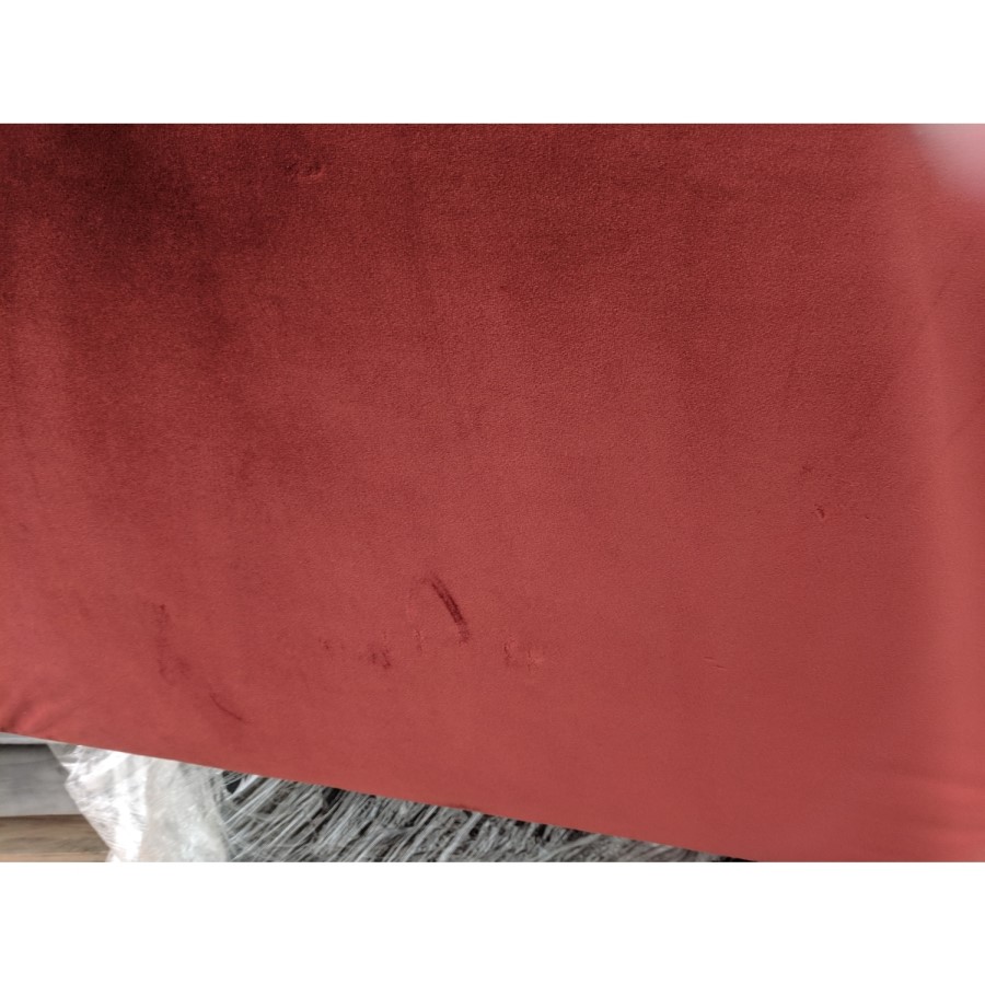 GRADE A2 - Burnt Orange Velvet Armchair - Payton