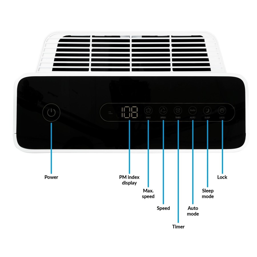 electriQ 7 Stage True HEPA Ioniser Air Purifier 500 CADR