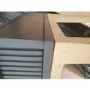 GRADE A2 - Dark Grey and Gold Art Deco Dressing Table with Drawers - Maya