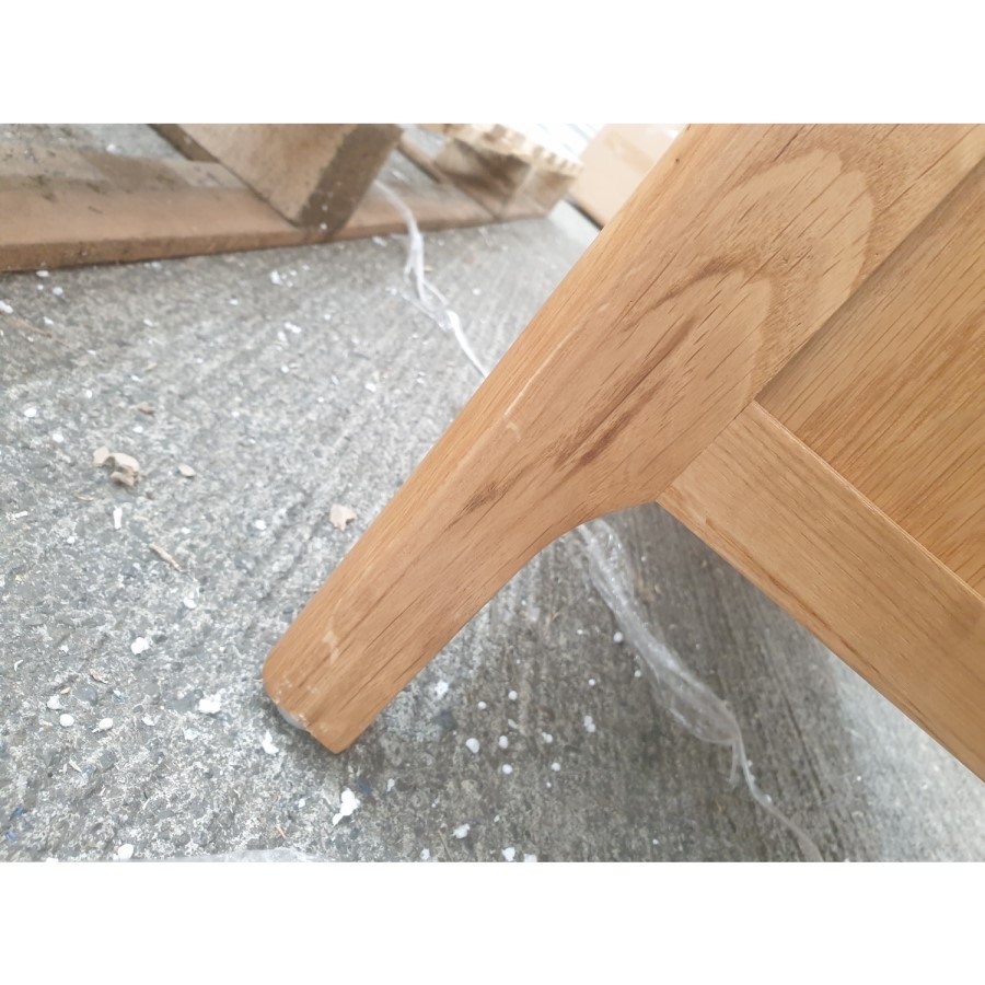 GRADE A2 - Large Solid Wood TV Unit with Storage - TV's up to 77" - Adeline