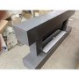 GRADE A2 - Grey Wall Mounted Electric Fireplace Suite with LED Lights - Amberglo