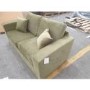 GRADE A2 - Olive Green 2 Seater Sofa Bed - Layton