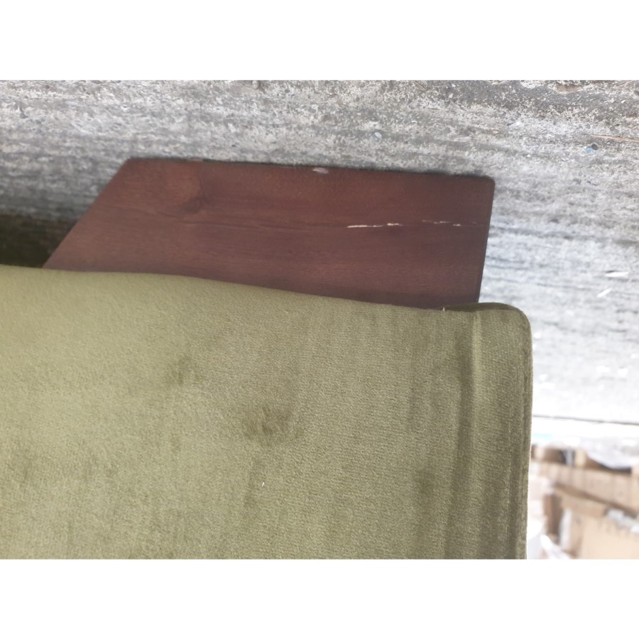 GRADE A2 - Olive Green 2 Seater Sofa Bed - Layton