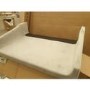 GRADE A2 - Light Grey Velvet Single Sleigh Bed Frame with Scandi Styling - Charlotte