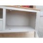 GRADE A2 - Large Grey Solid Wood TV Unit with Storage - TV's up to 77" - Adeline