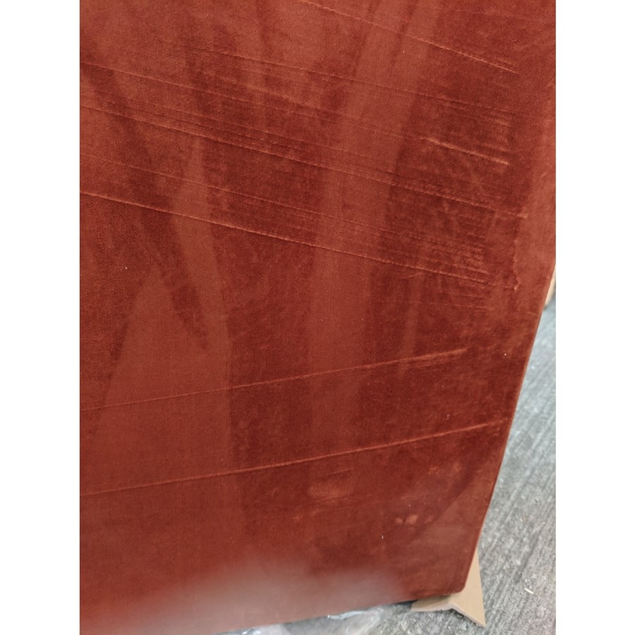 GRADE A2 - Square Burnt Orange Velvet Tub Chair - Fawn